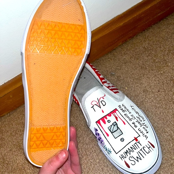 Hand-painted TVD Slip-ons - Picture 4 of 8
